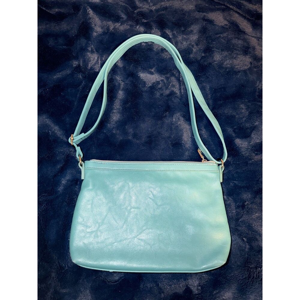 Relic Teal Blue Faux Leather Multi Pocket Crossbody Shoulder Bag - Picture 7 of 7